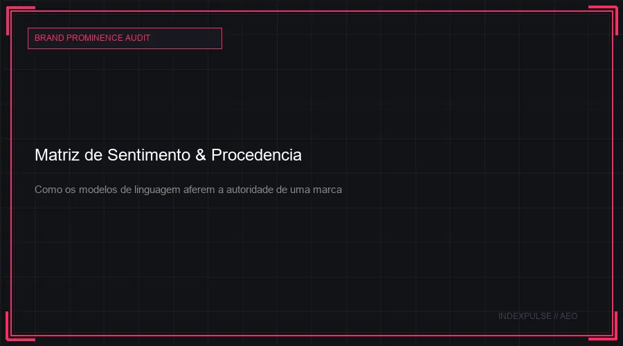 Matriz de Sentimento & Procedencia