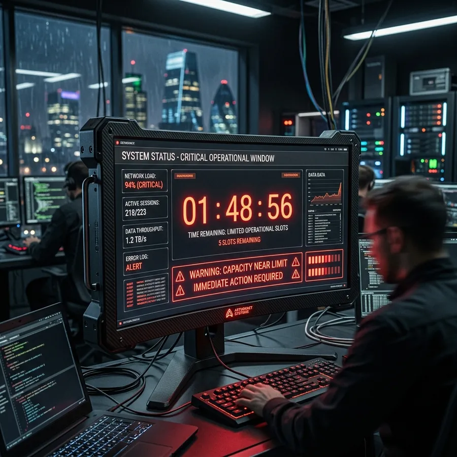 Digital Countdown in Command Center