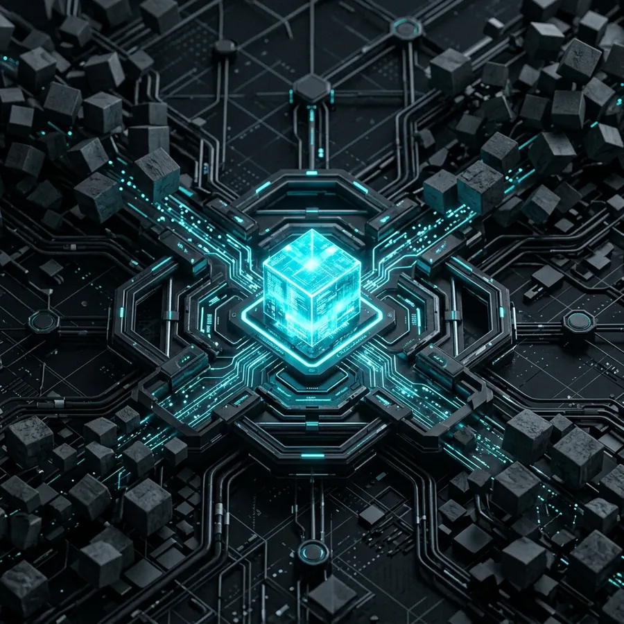 Abstract illustration of an AI agent filtering and selecting unique content