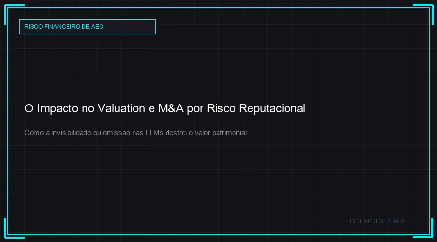 O Impacto no Valuation e M&A por Risco Reputacional