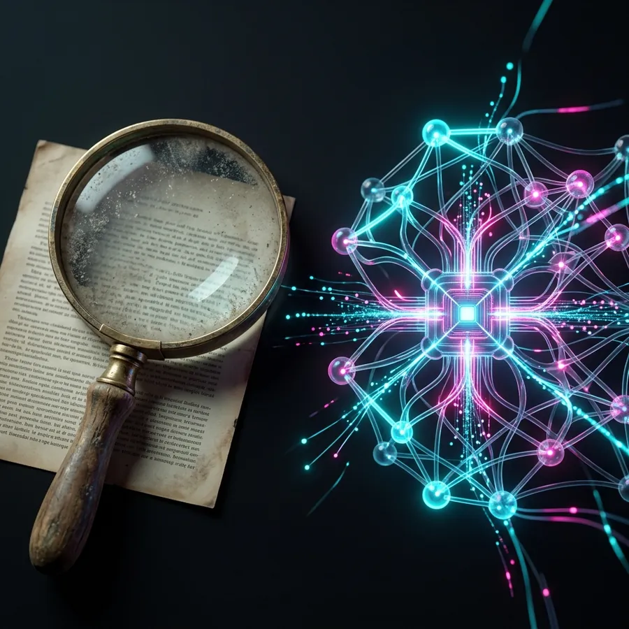 O contraste absoluto entre a velha busca de palavras-chave e a nova Rede Neural RAG