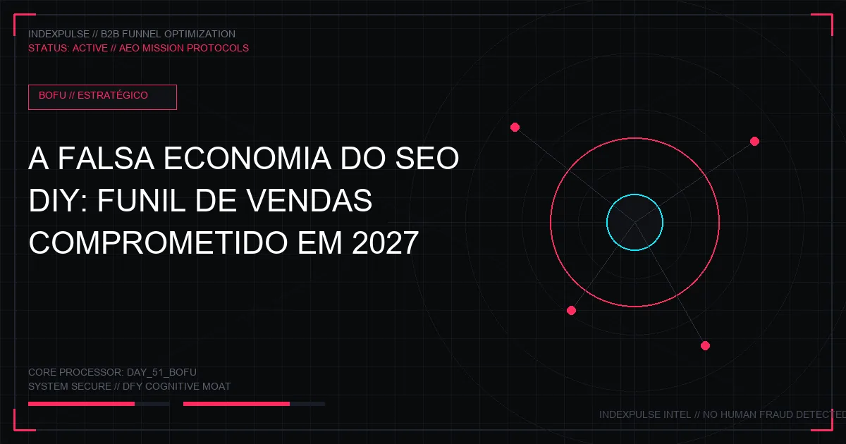 A Falsa Economia do SEO DIY: Por que a Otimização Amadora Vai Custar Seu Funil de Vendas em 2027