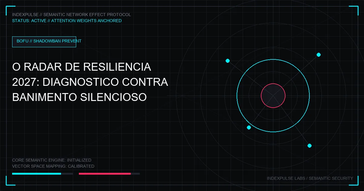 O Radar de Resiliência 2027: O Único Diagnóstico que Evita o Banimento Silencioso do Perplexity