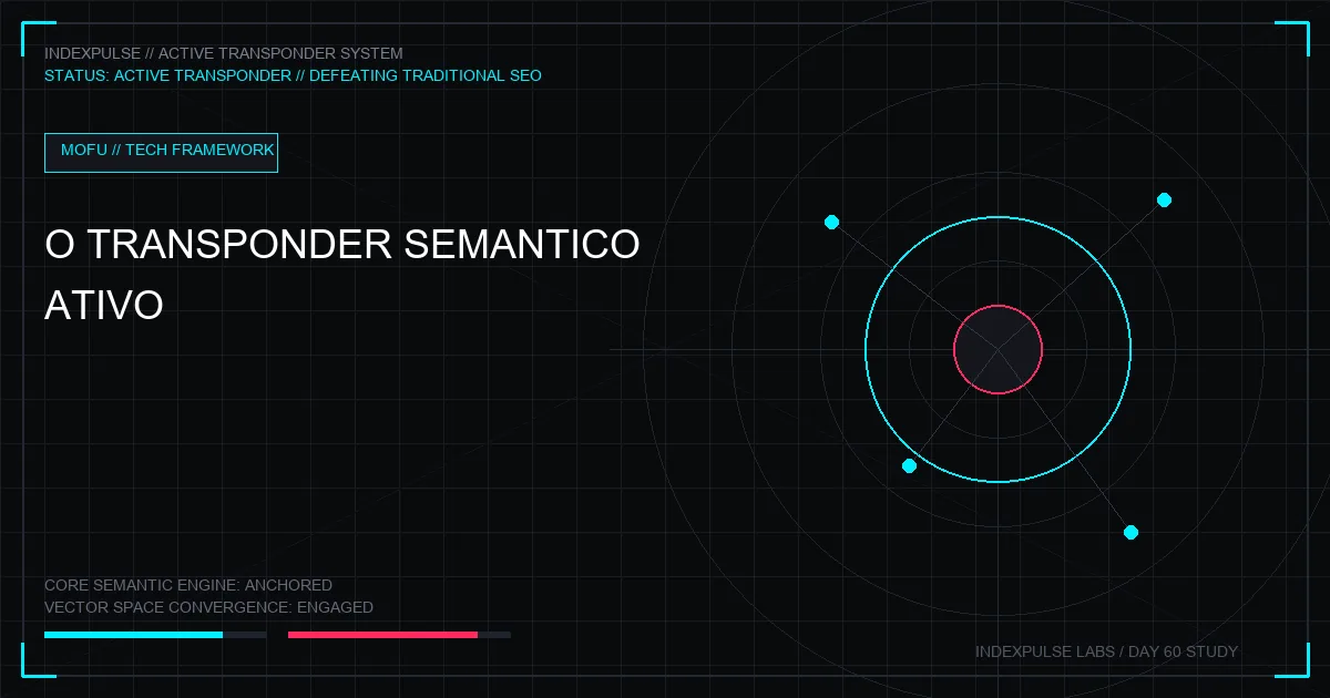O Transponder Semântico Ativo: O Framework Definitivo que Substituiu 10 Anos de SEO Tradicional