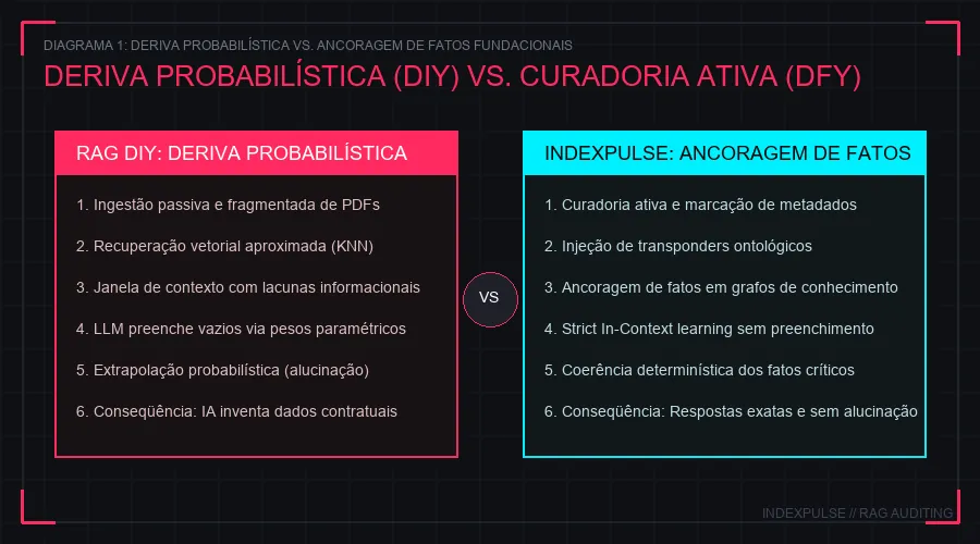 Deriva Probabilística (RAG DIY) vs Curadoria Ativa (IndexPulse DFY)