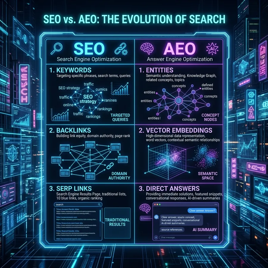 AEO vs SEO Tradicional