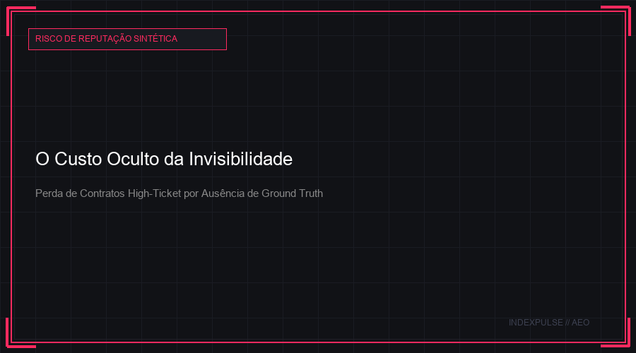 O Custo Oculto da Invisibilidade: Contratos High-Ticket perdidos no limbo das IAs