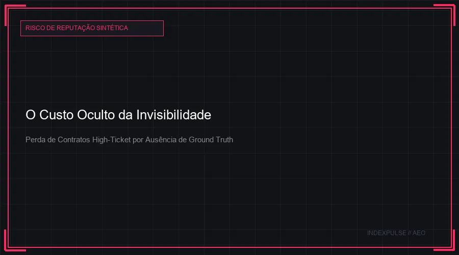 O Custo Oculto da Invisibilidade: Contratos High-Ticket perdidos no limbo das IAs
