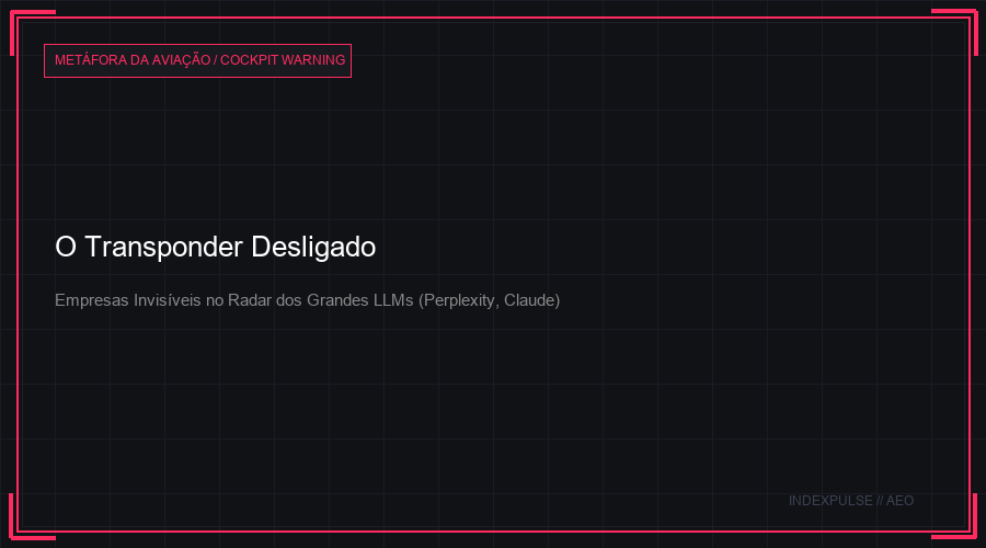 O Transponder Desligado: Riscos catastróficos de invisibilidade no radar de inteligência artificial