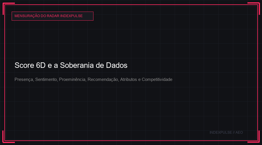 Score 6D e a Soberania de Dados: As dimensões de avaliação da presença digital na era das IAs