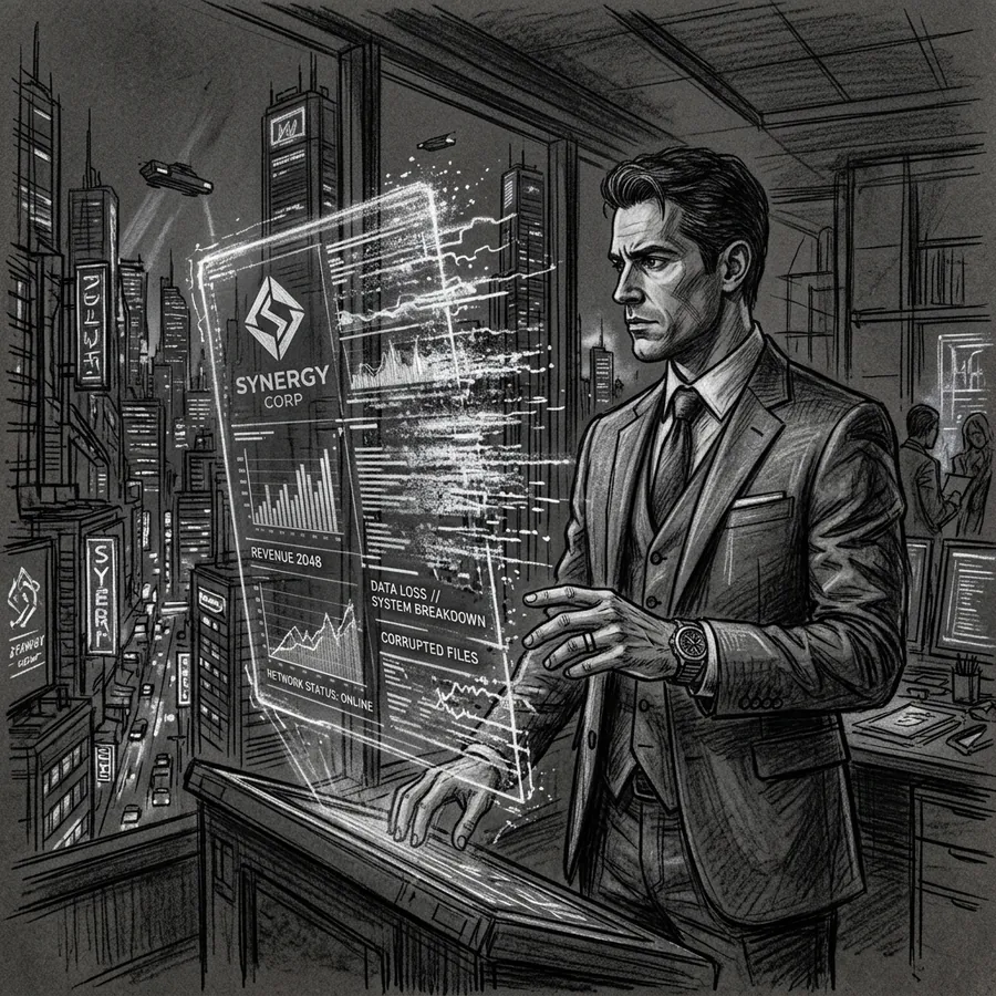 Executivo analisando invisibilidade digital