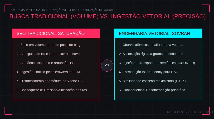 Figura 1: A Física da Indexação Vetorial e Saturação de Canal