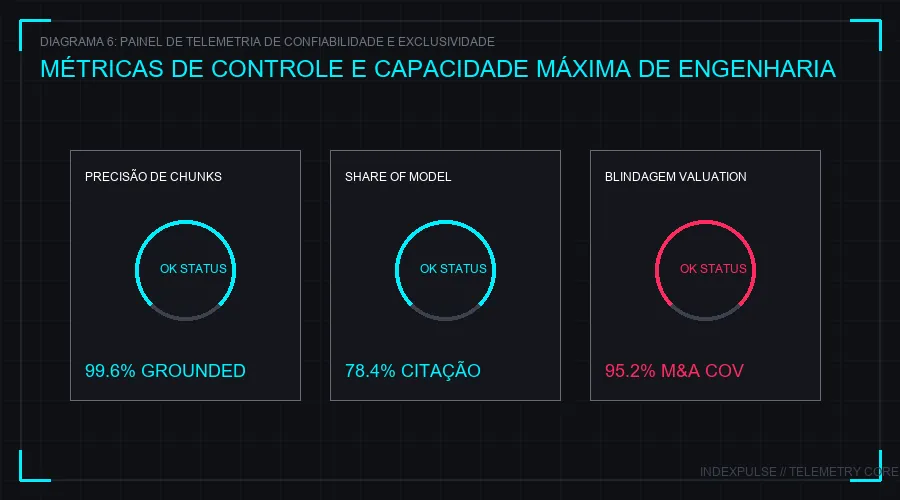 Figura 6: Painel de Telemetria de Confiabilidade Semântica e M&A Risk