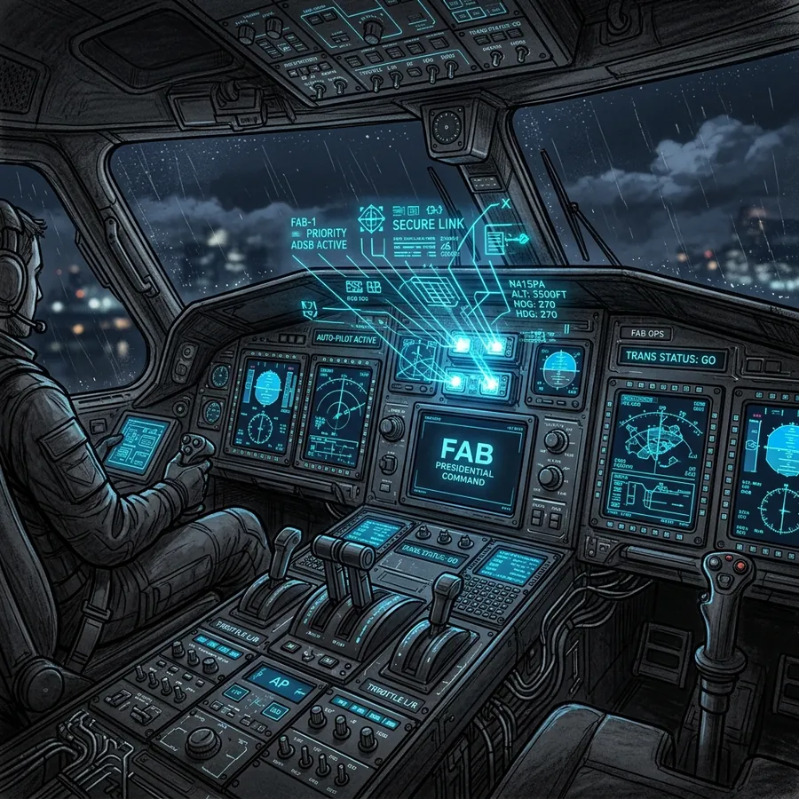 O Cockpit de Controle e os Sinais de Transponder Ativos