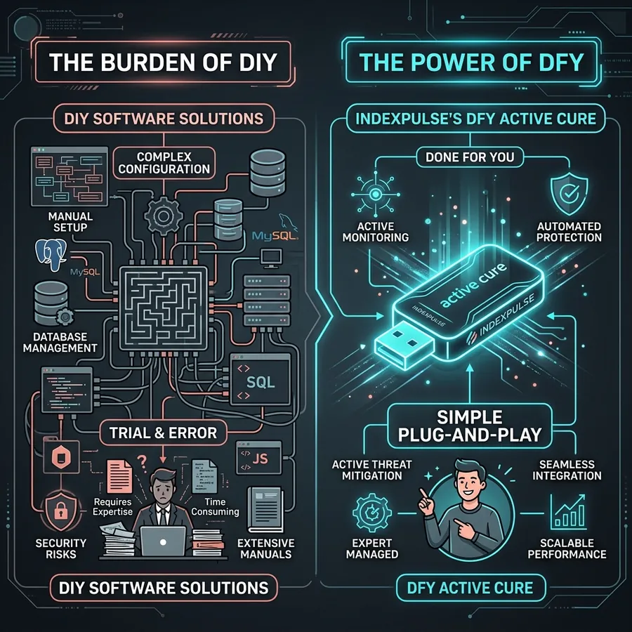 DIY vs DFY: O Contraste entre Relatórios de Dor e a Cura Ativa