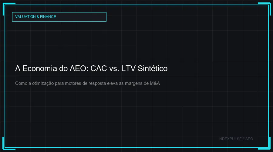 A Economia do AEO: CAC vs. LTV Sintético