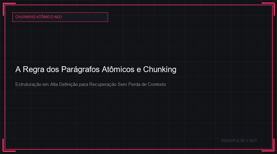 Figura 5: A Otimização de Chunks e Parágrafos Atômicos