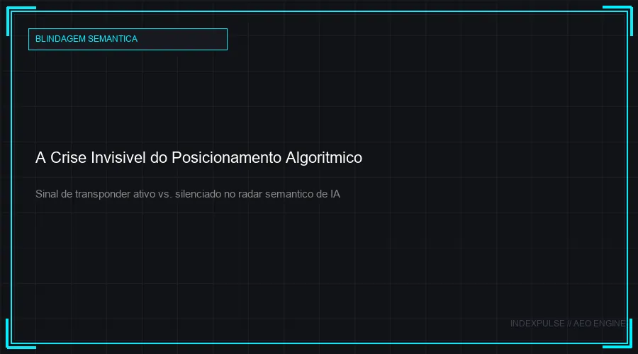 A Crise Invisível do Posicionamento Algorítmico: Por Que Seu Transponder Semântico Está Silenciado