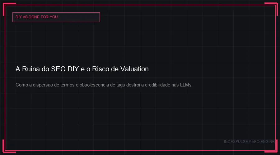 A Ilusão do SEO Tradicional: Por Que Práticas DIY São Um Risco Para Seu Valuation