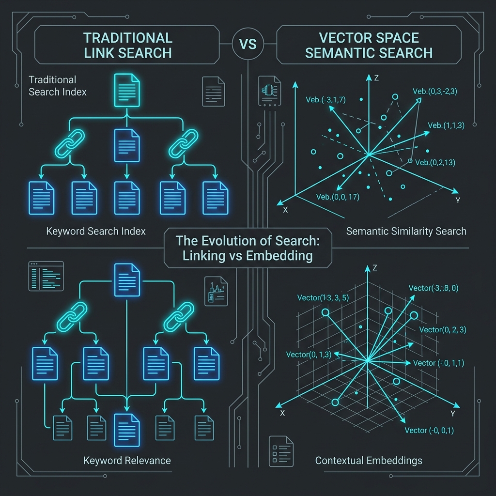Diferença entre Busca por Links e Busca Semântica