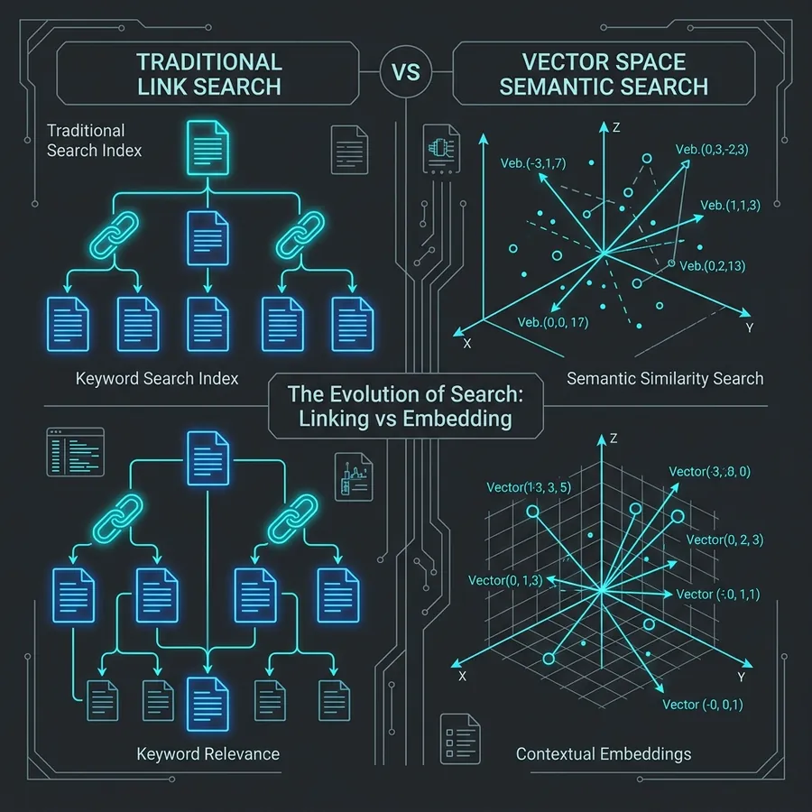 Diferença entre Busca por Links e Busca Semântica