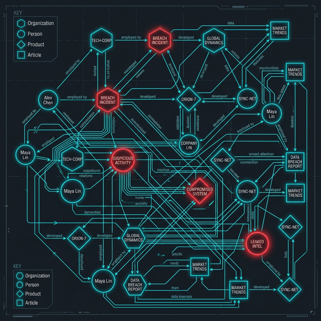 O Conector de Knowledge Graphs ligando Entidades