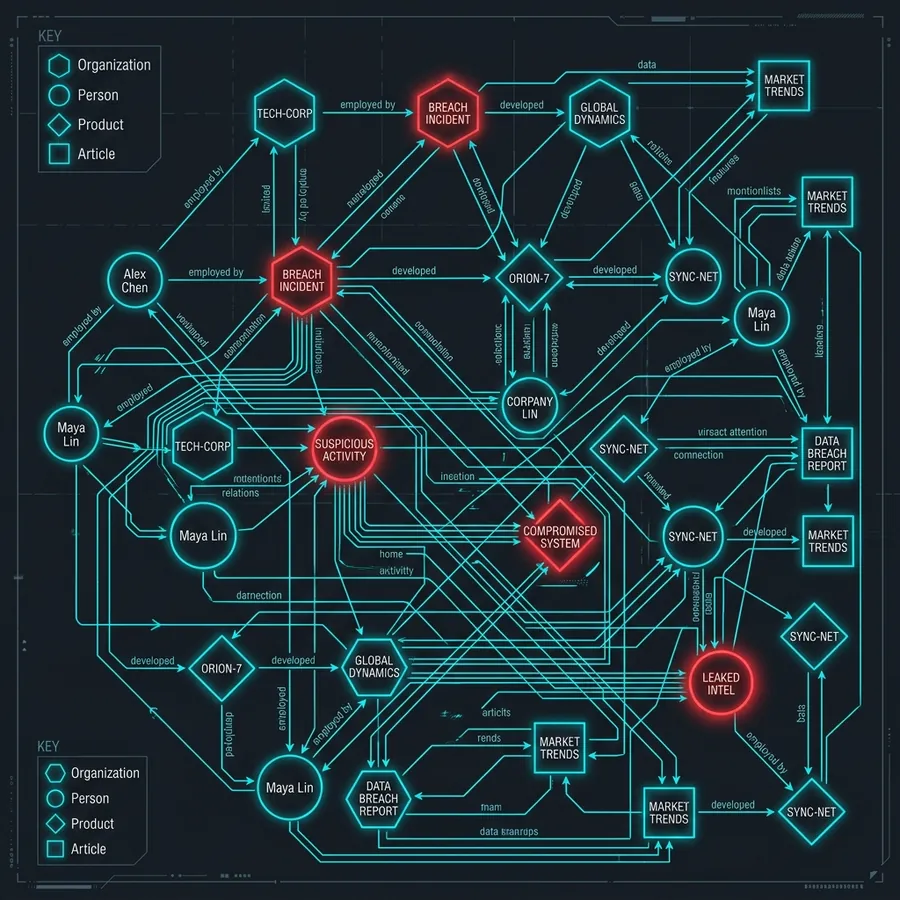 O Conector de Knowledge Graphs ligando Entidades